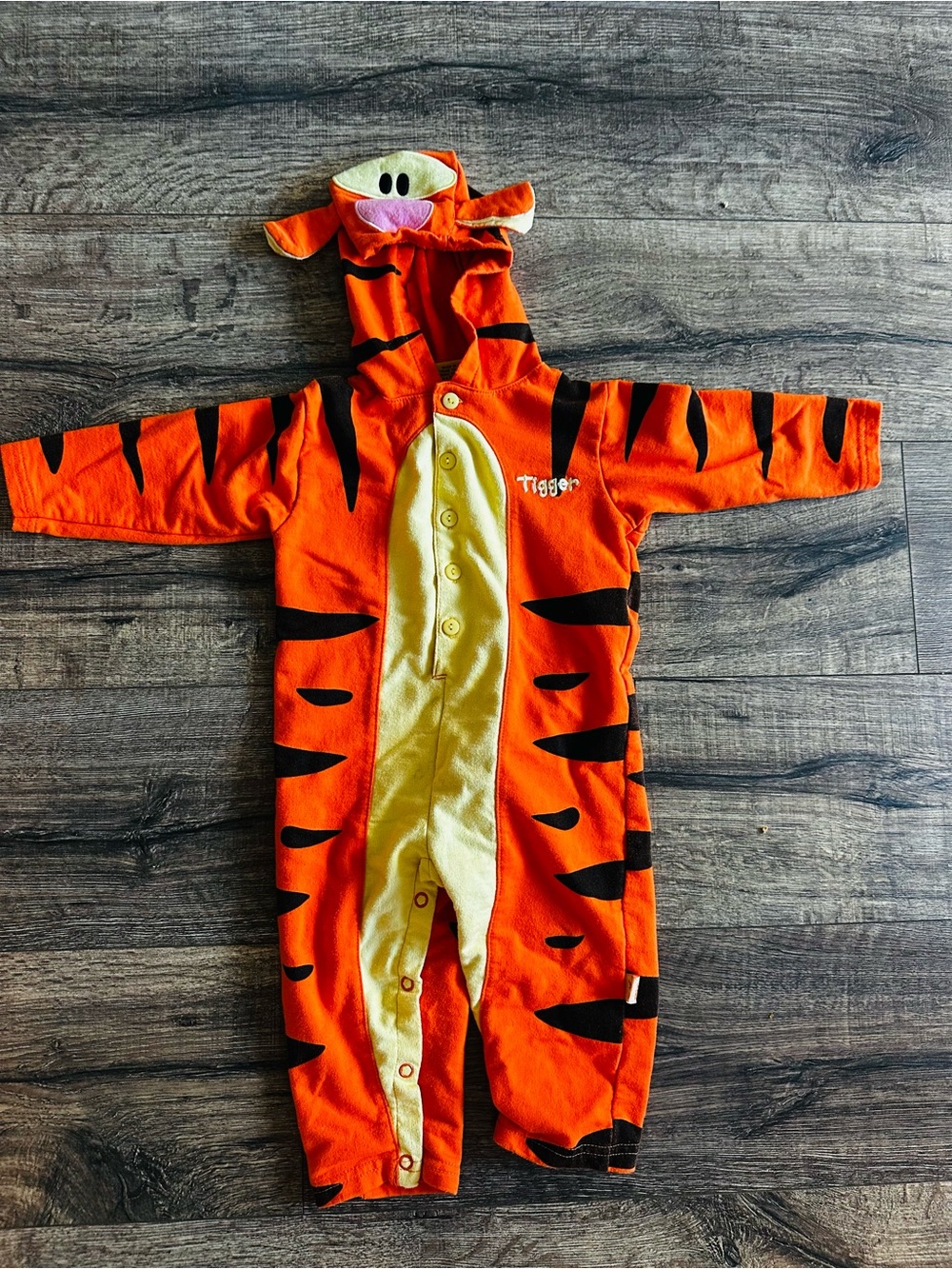 $30 🔥Vintage Disney Winnie the Pooh Tigger  Y2K 2006 Hooded One-Piece Costume